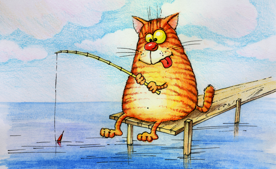 Вірш про котика на рибалці