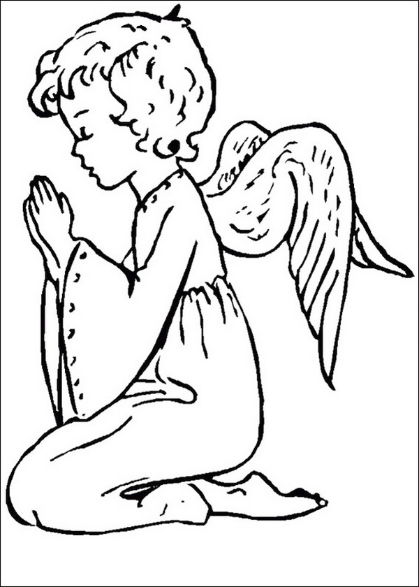 Розмальовка ангел - розмальовка для дітей