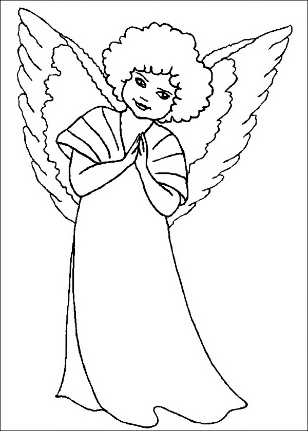 Розмальовка ангел - розмальовка для дітей