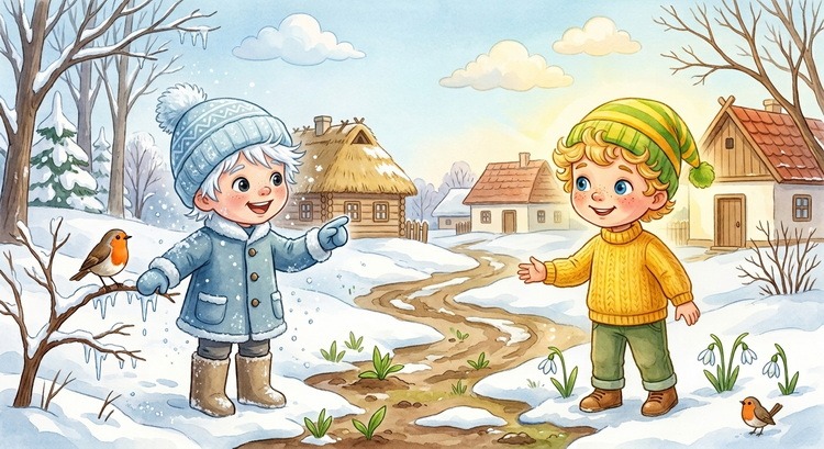 Стрітенська казочка "Як Промінець з Морозцем сперечалися" (Юля Смаль)