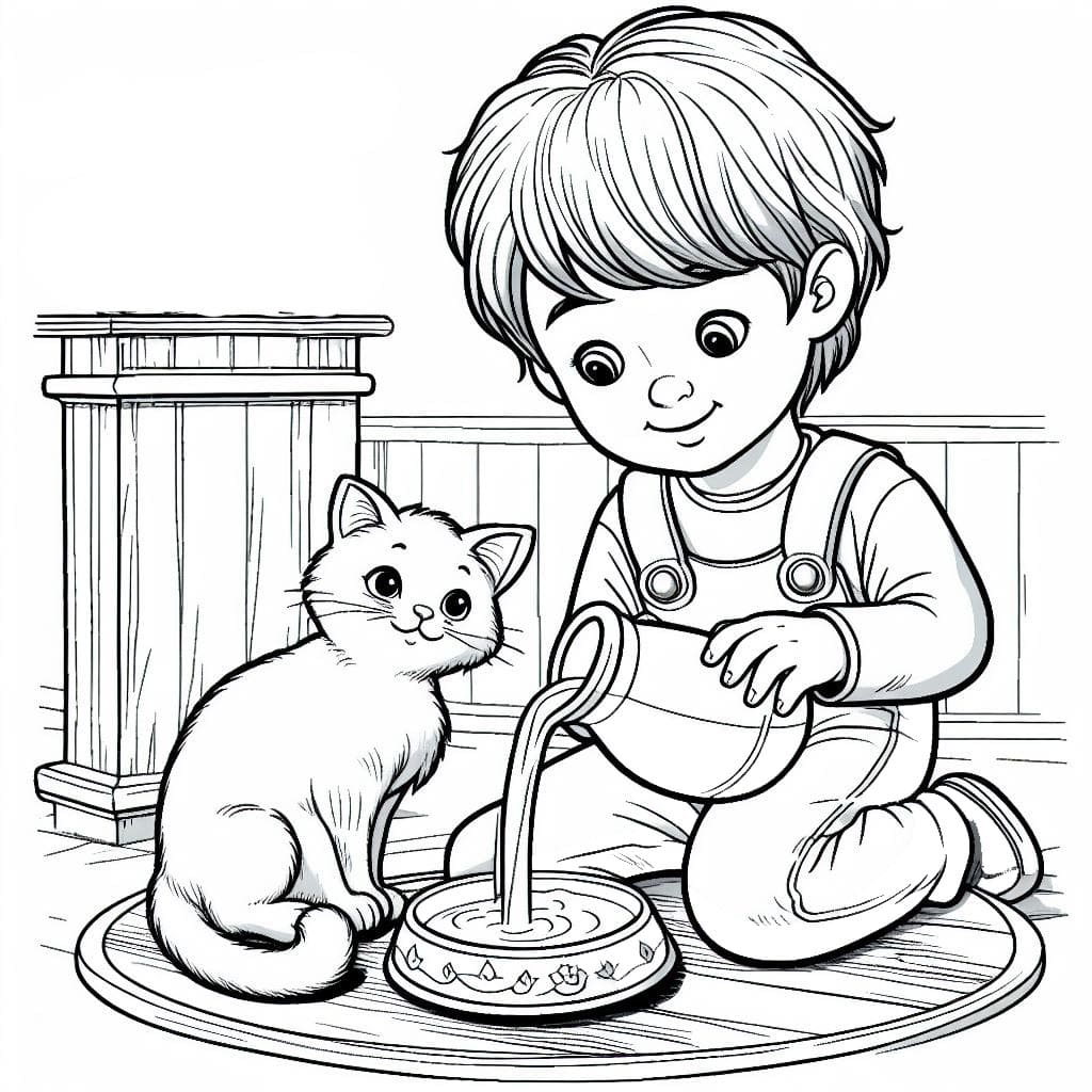 Детальніше про статтю Розмальовки, де діти годують тварин