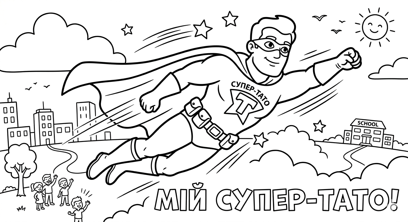 День батька: історія свята, розмальовки для друку та вітання den tata 6