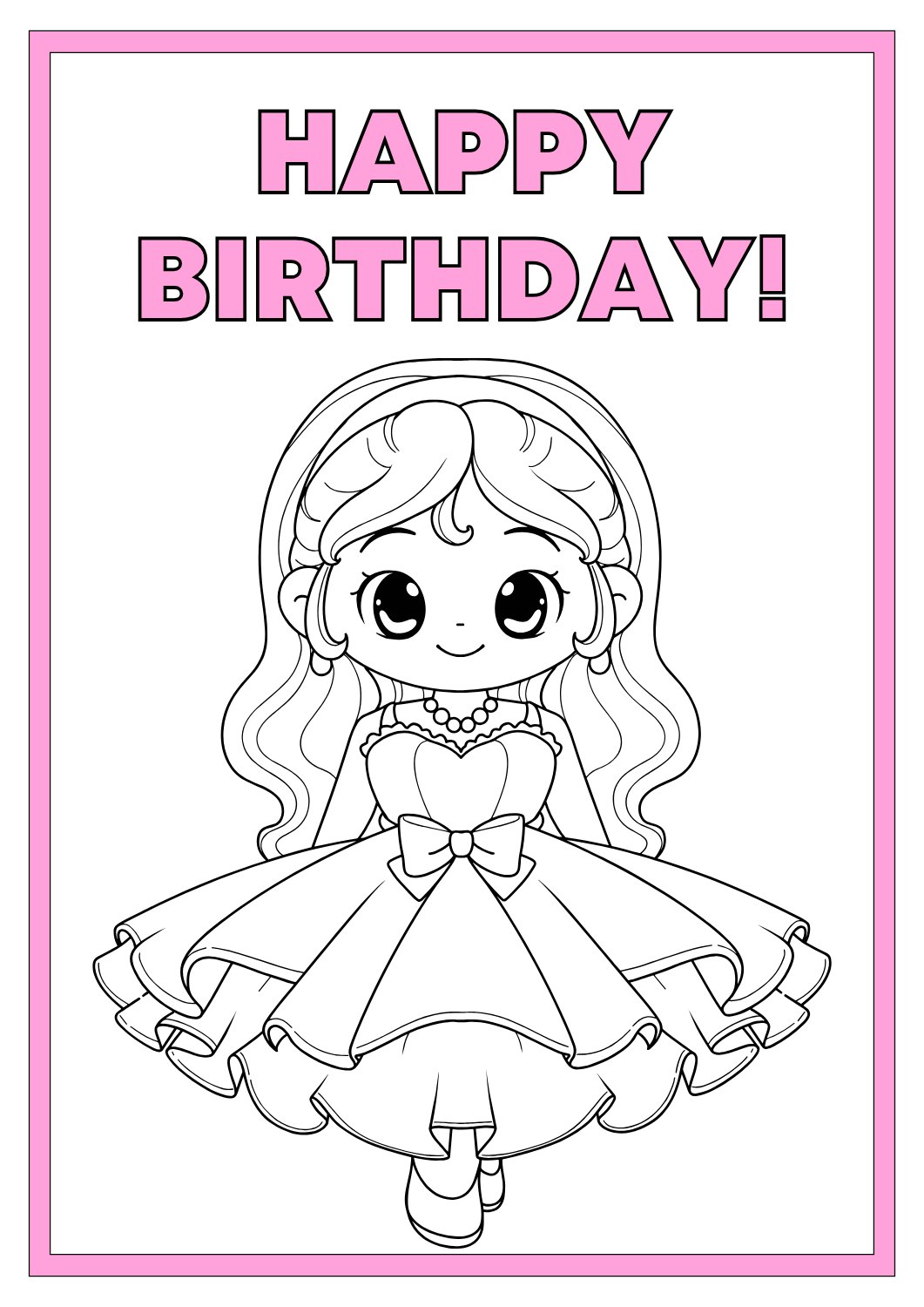 Детальніше про статтю Розмальовки для дівчаток в день народження