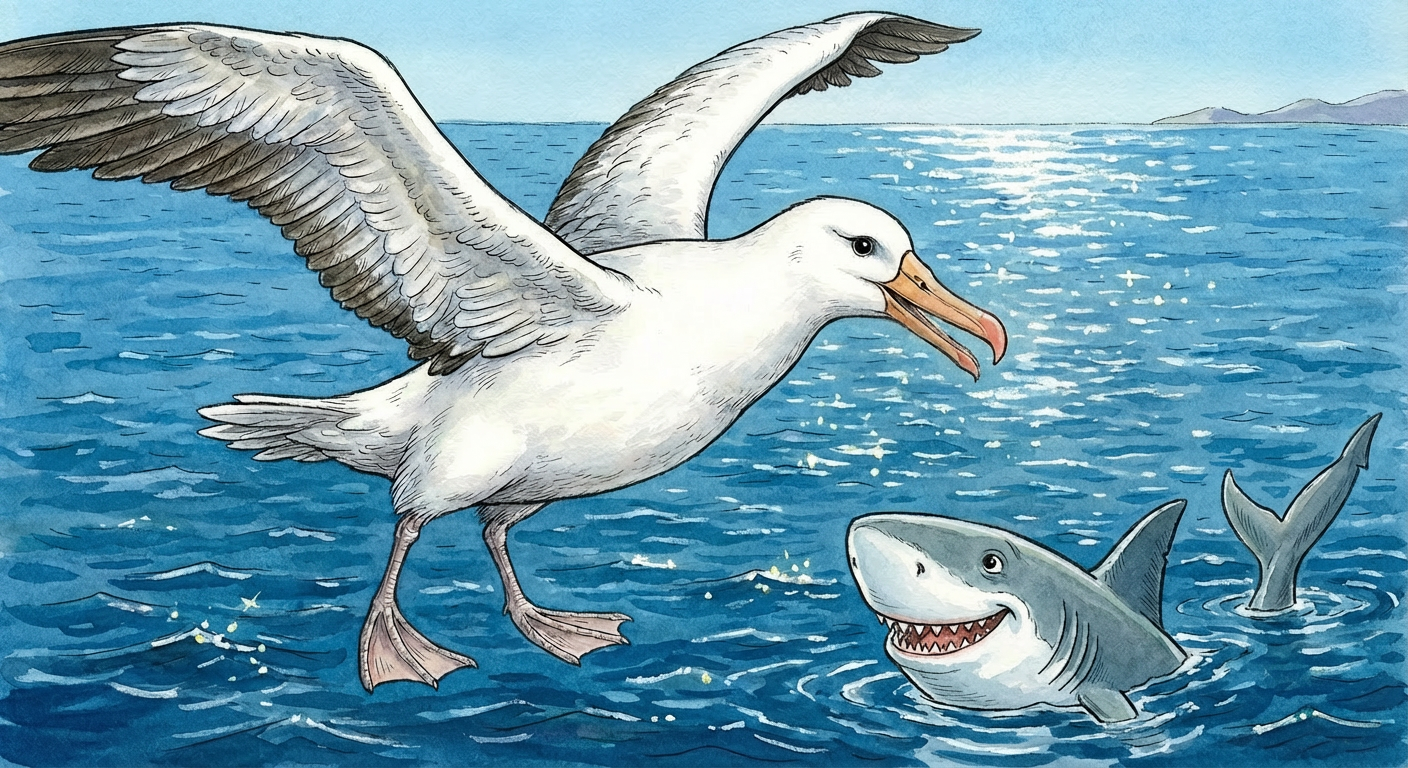 Детальніше про статтю Казка про Альбатроса Айка та його подорож з літерою А