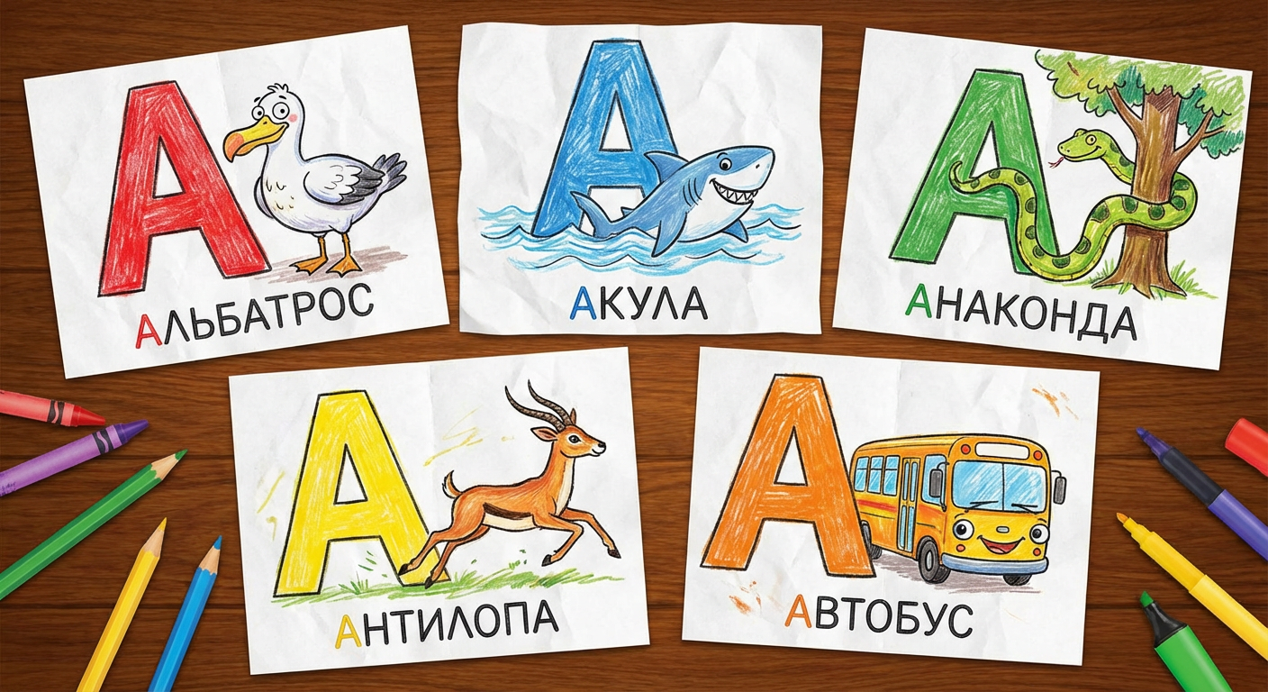 Детальніше про статтю Розмальовка “Буква А та її друзі”