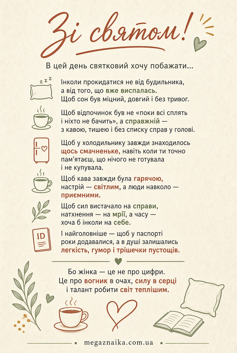 Привітання для жінки