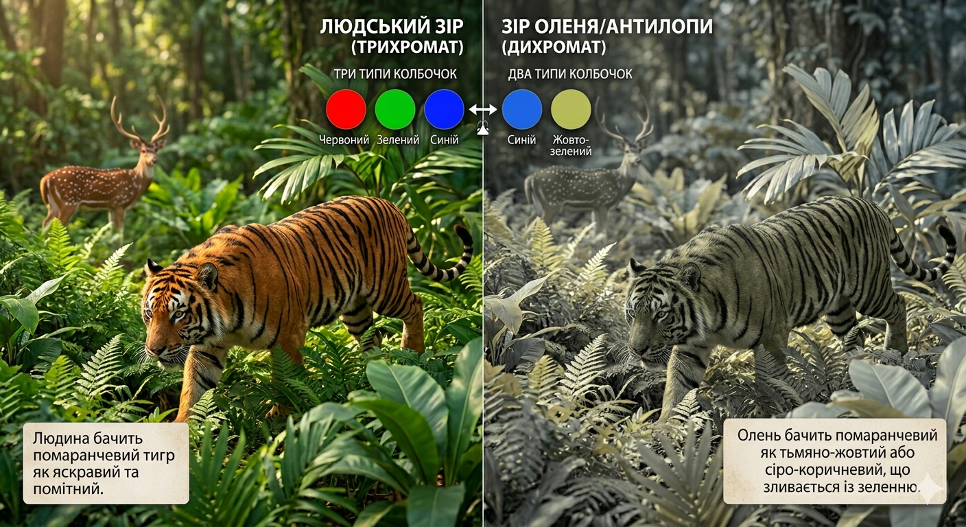 Як бачать кольори деякі тварини