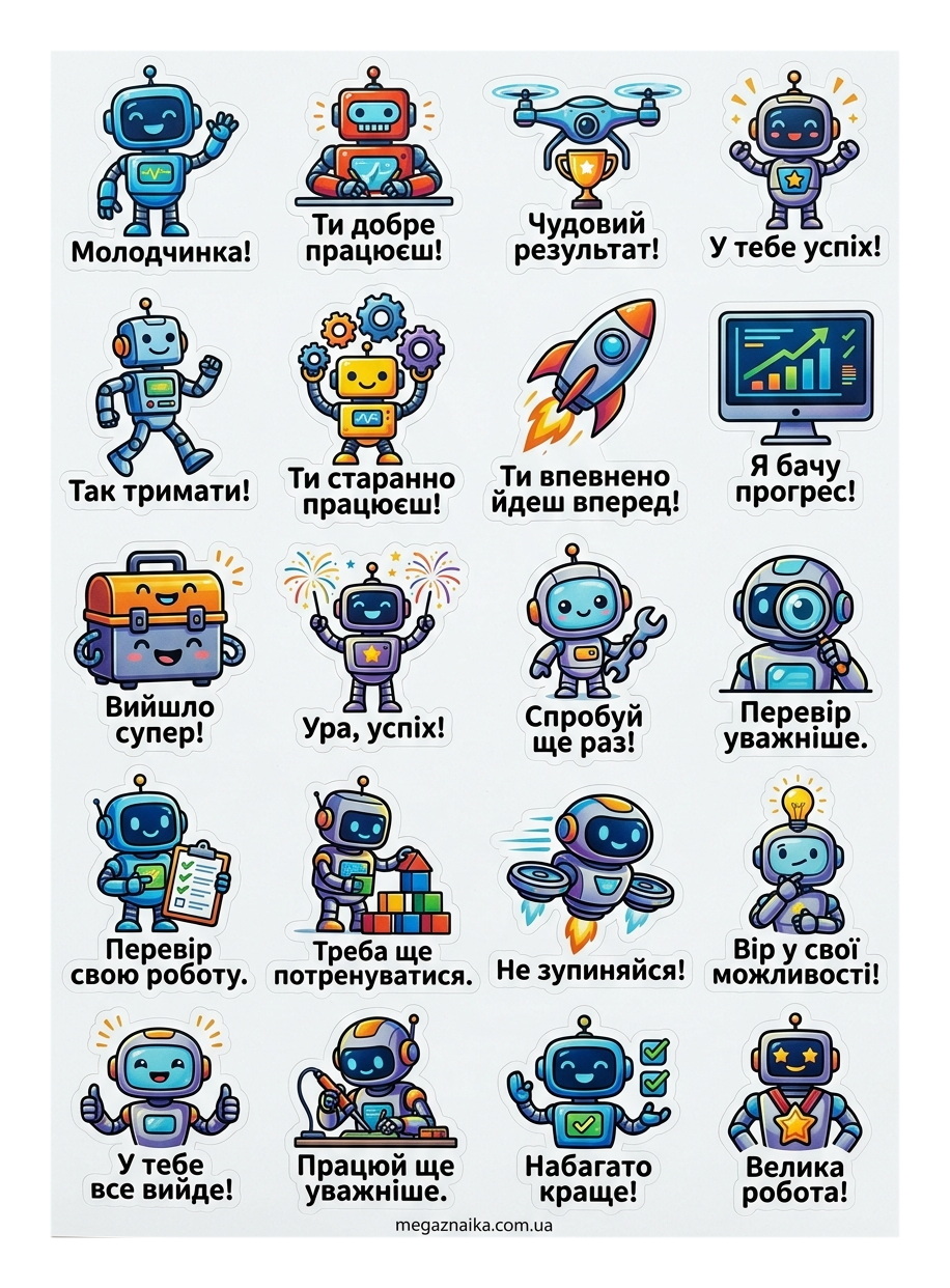 Мотиваційні наліпки для початкової школи