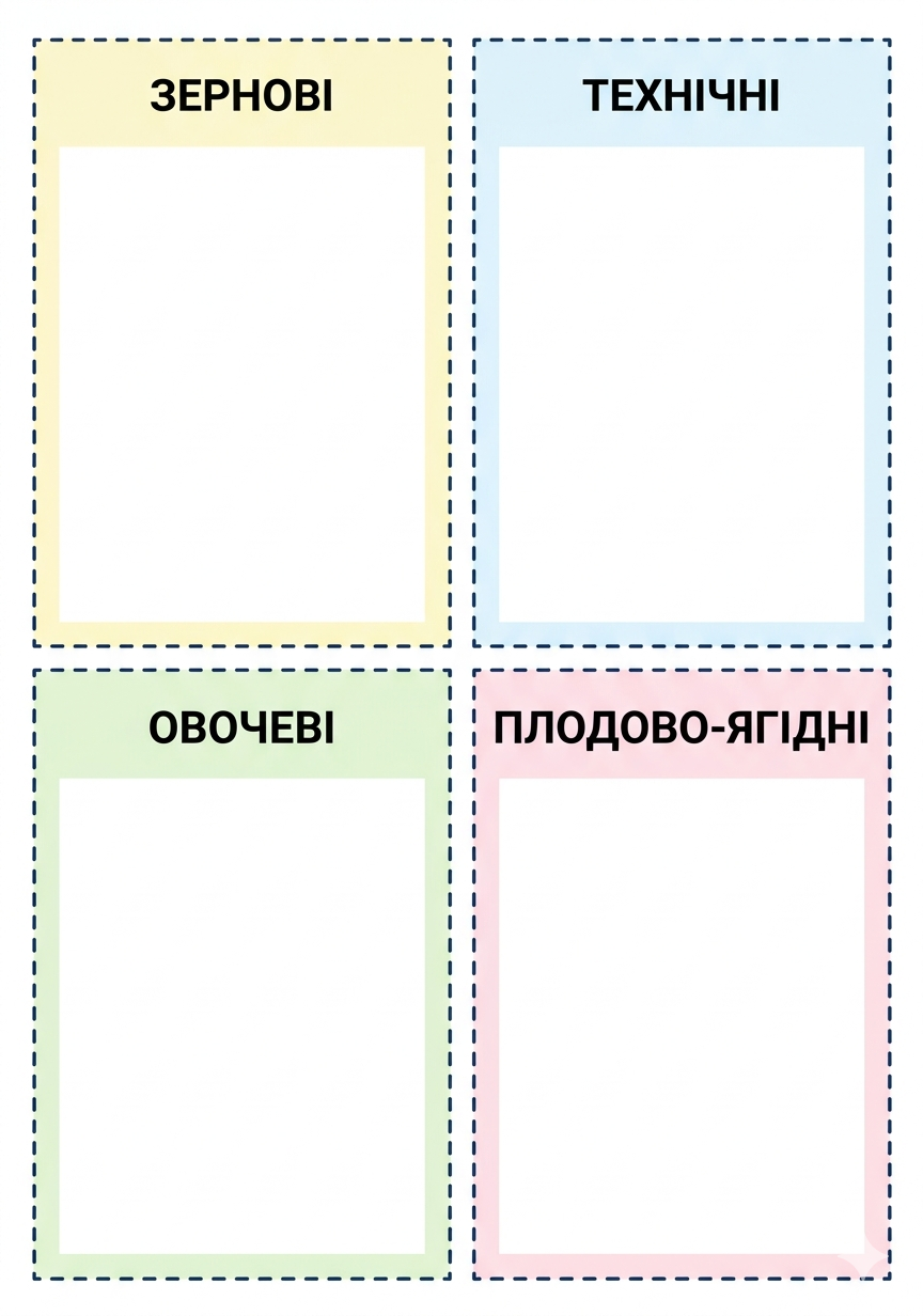 Практична робота: сортування культурних рослин